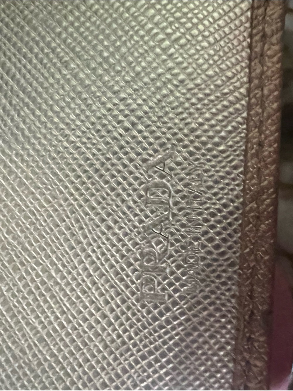Prada Gold Saffiano Leather Zip Wallet LITTLE FIXER UPPER! - Picture 4 of 7